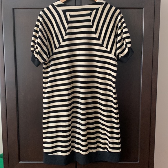 Tsumori Chisato Velour Striped Pink & Purple Tunic Dress Top Sz 4 - Picture 8 of 11